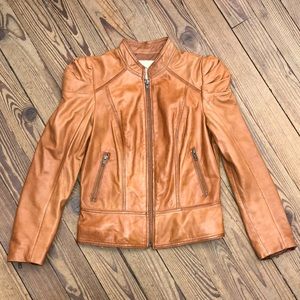 Hinge Brown Leather Jacket